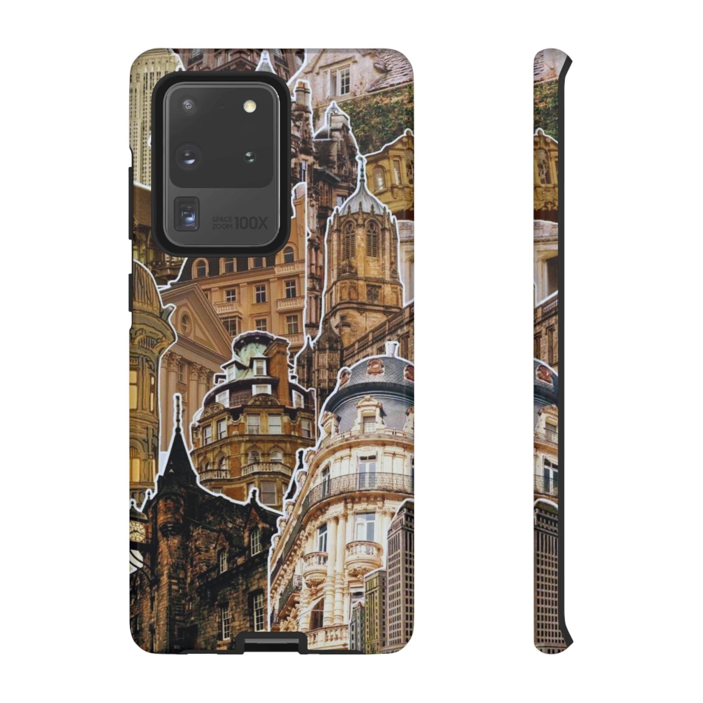 Vintage Architectural Collage Samsung Galaxy Case – Tough Dual-Layer Protection with Matte Finish