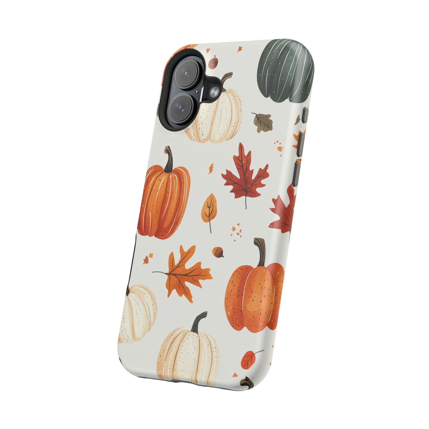 Autumn Pumpkin MagSafe iPhone Case – Fall Leaves and Harvest Design