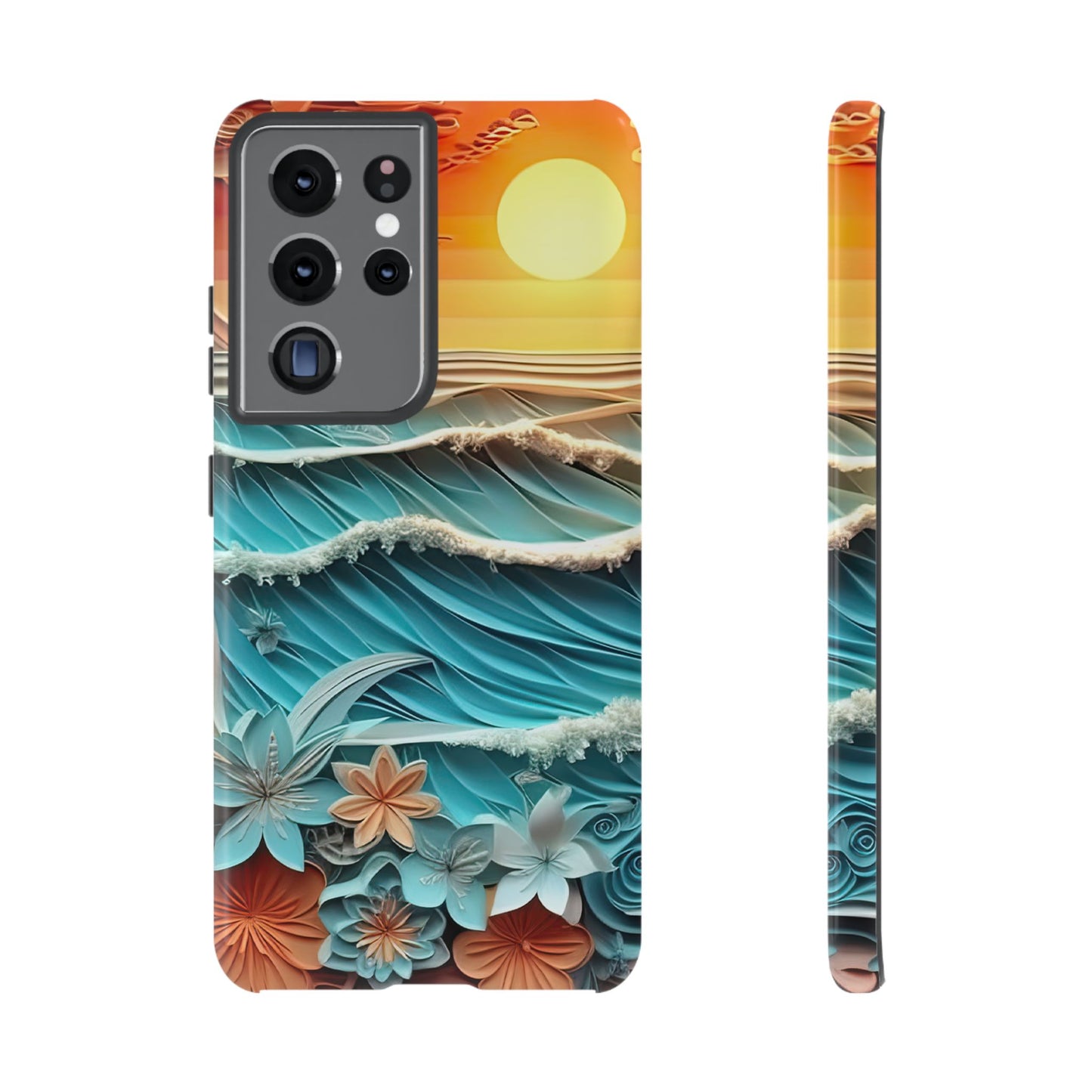 Tropical Sunset Paper Art Ocean – Samsung Galaxy Series Case