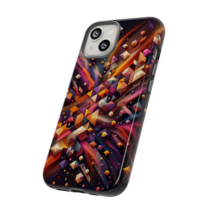 Vibrant Geometric Case | Futuristic Cosmic Art