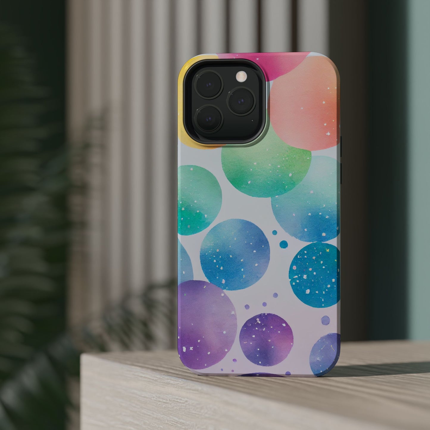 Pastel Galaxy Bubbles  MagSafe iPhone Case – Slim Design, Glossy Finish