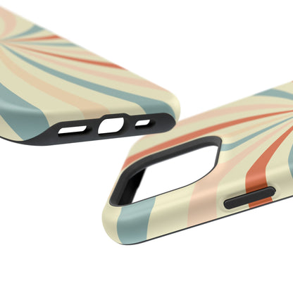 Retro Swirl MagSafe iPhone Case – Durable, Vintage-Inspired Design with Dual-Layer Protection