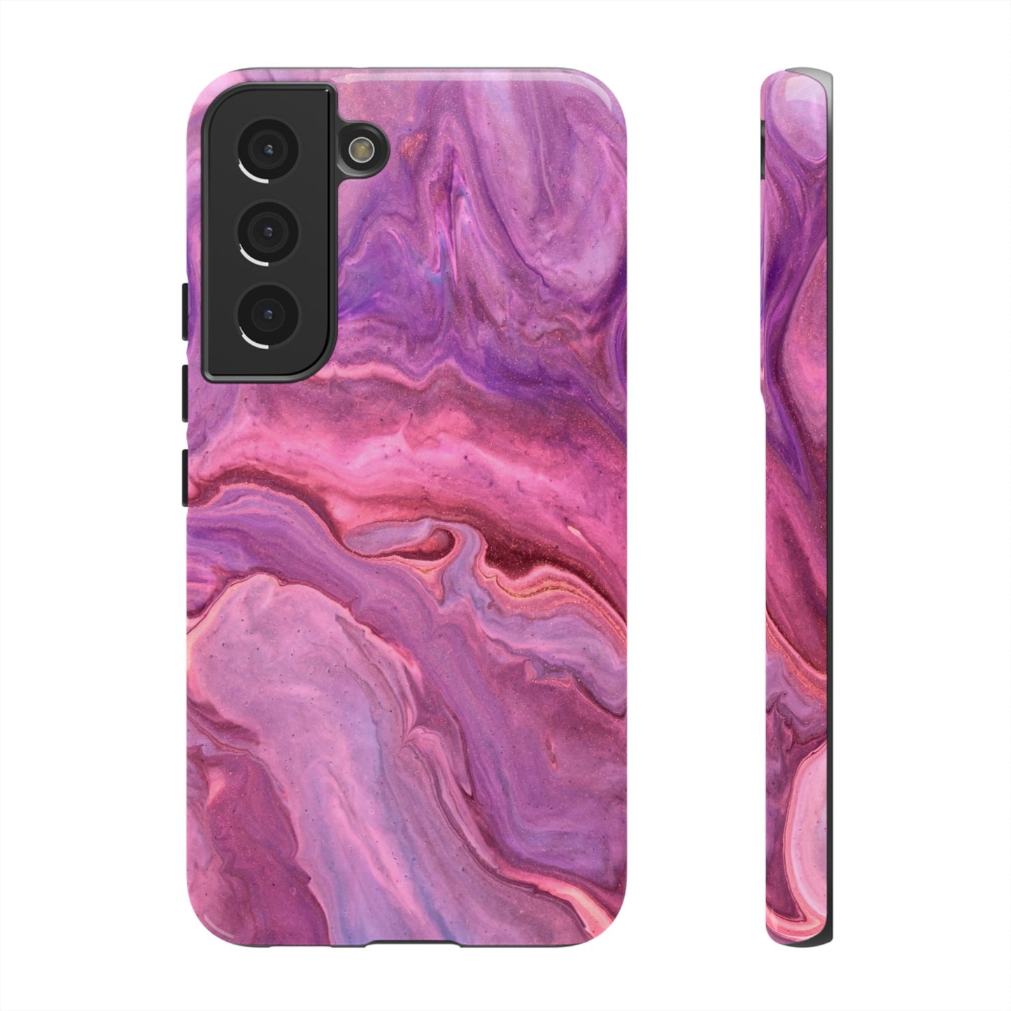 Lavender Dreamscape – Samsung Galaxy Case with Purple & Pink Marble Art