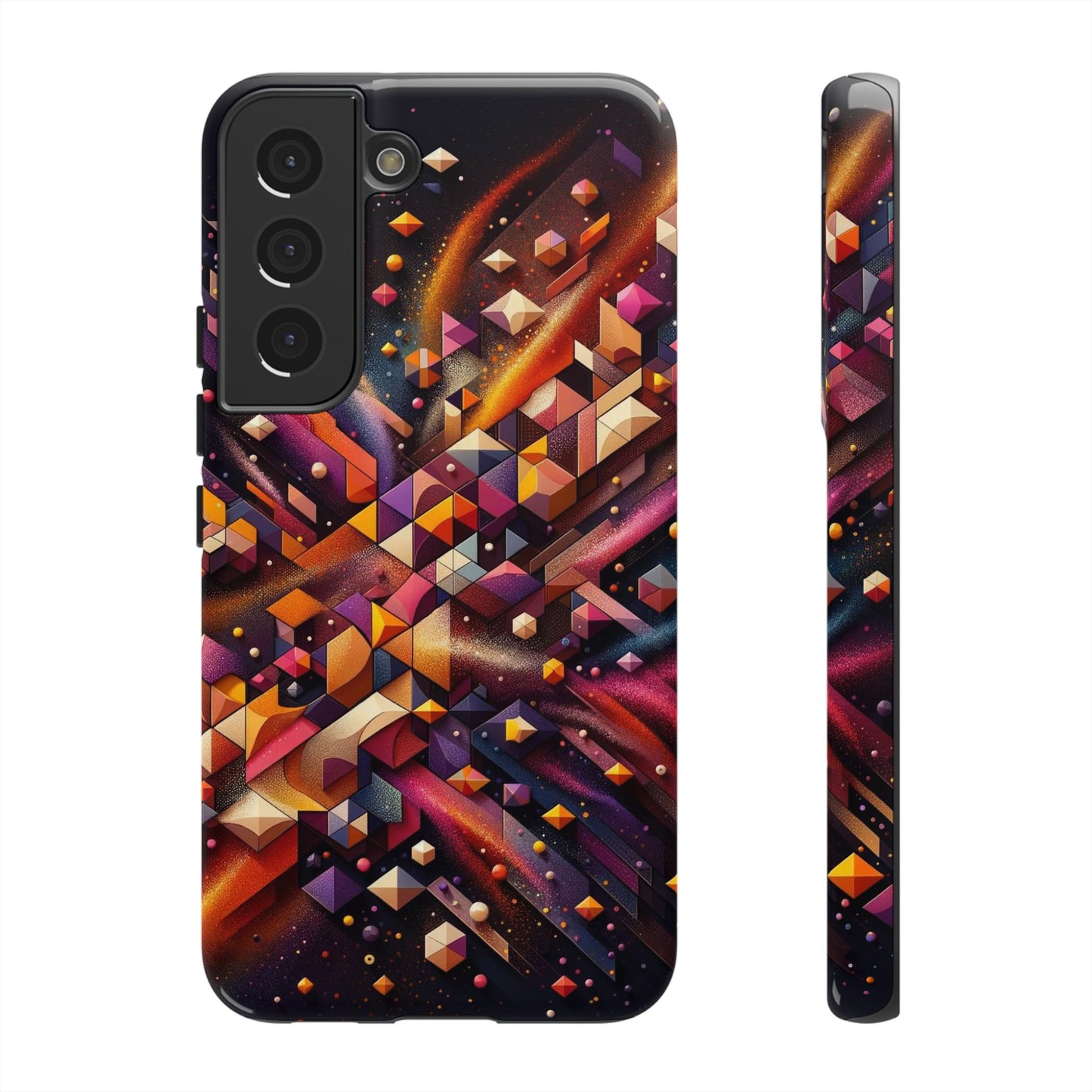 Vibrant Geometric Case | Futuristic Cosmic Art