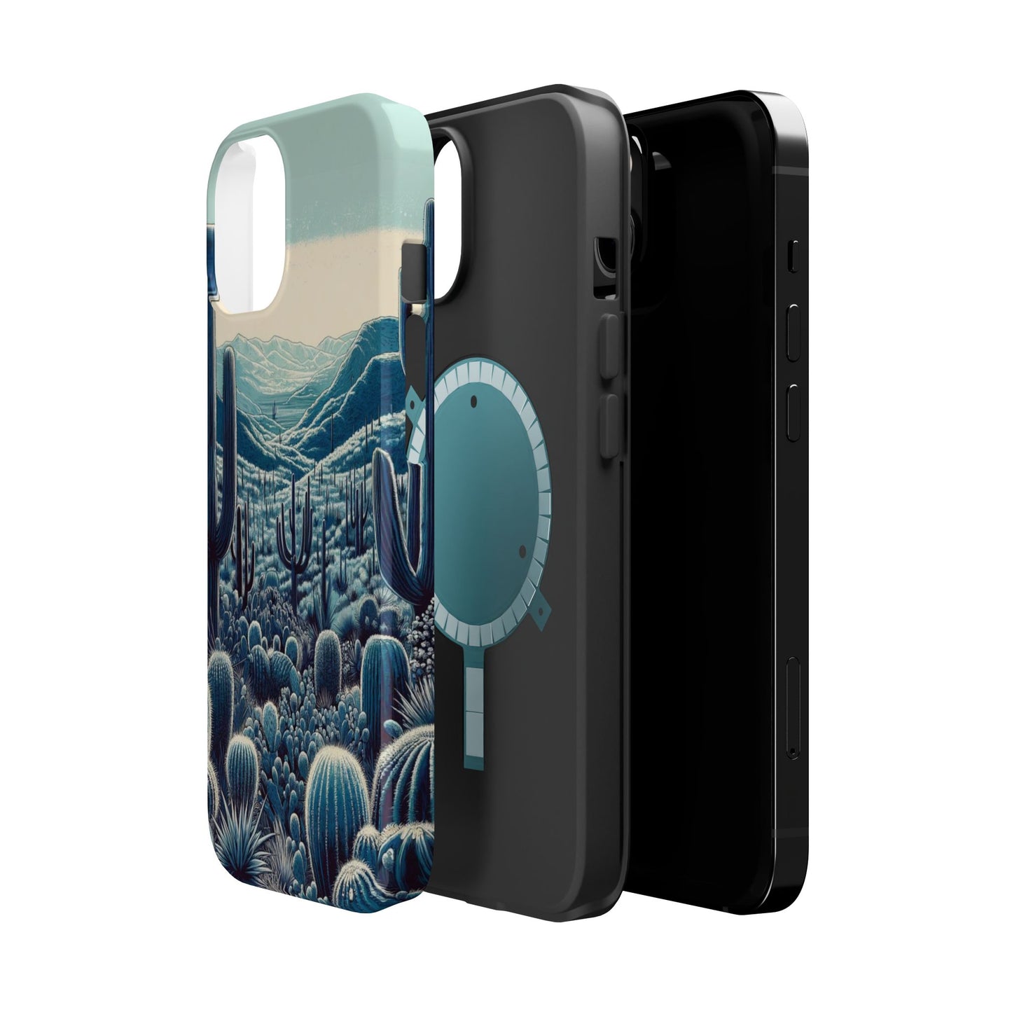 Desert Blues Cactus iPhone Case