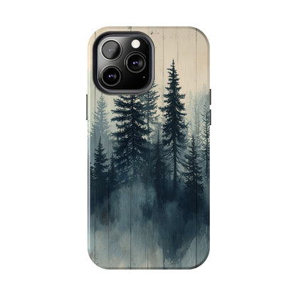 Misty Forest Wood iPhone Case - Nature-Inspired Protective Cover