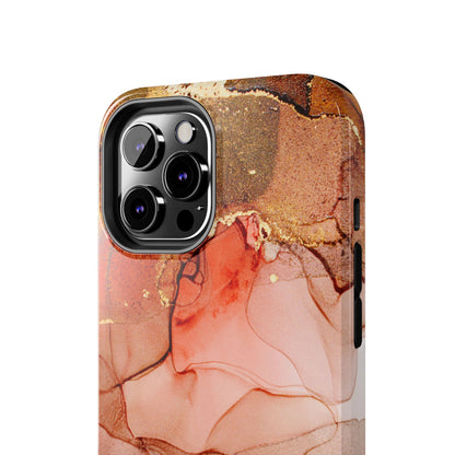 Ruby Red Marble Samsung Galaxy Case - Elegant Red Marble with Gold Accents