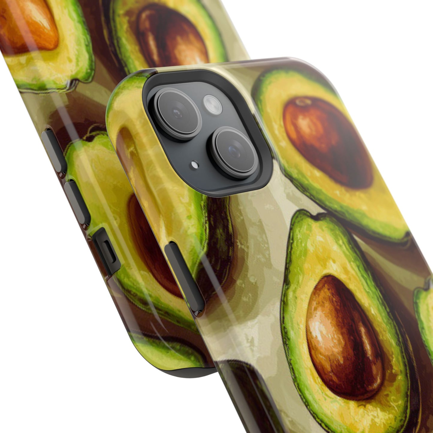 Realistic Avocado MagSafe iPhone Case – Detailed Green Fruit Design, Shockproof Protection