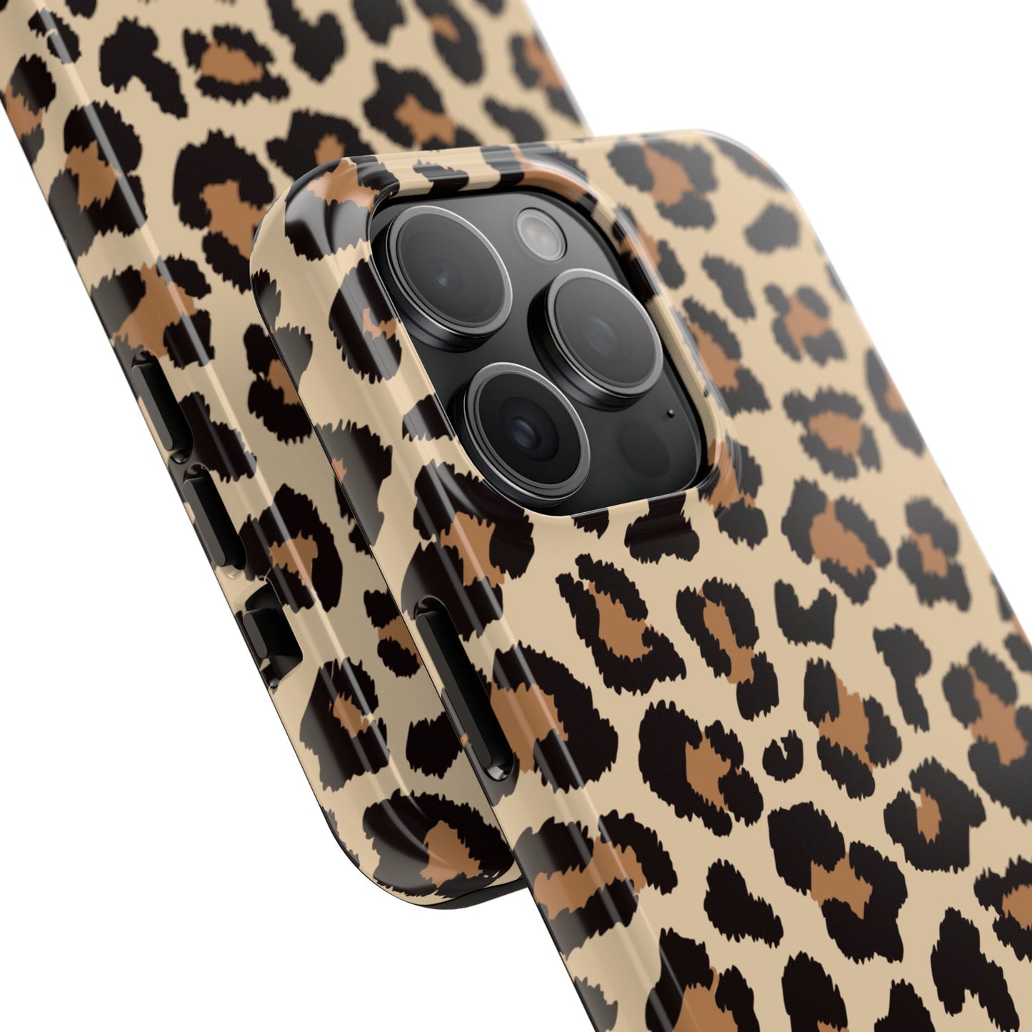 Wild Leopard Print Tough iPhone Case – Bold Animal Pattern Design with Dual-Layer Protection