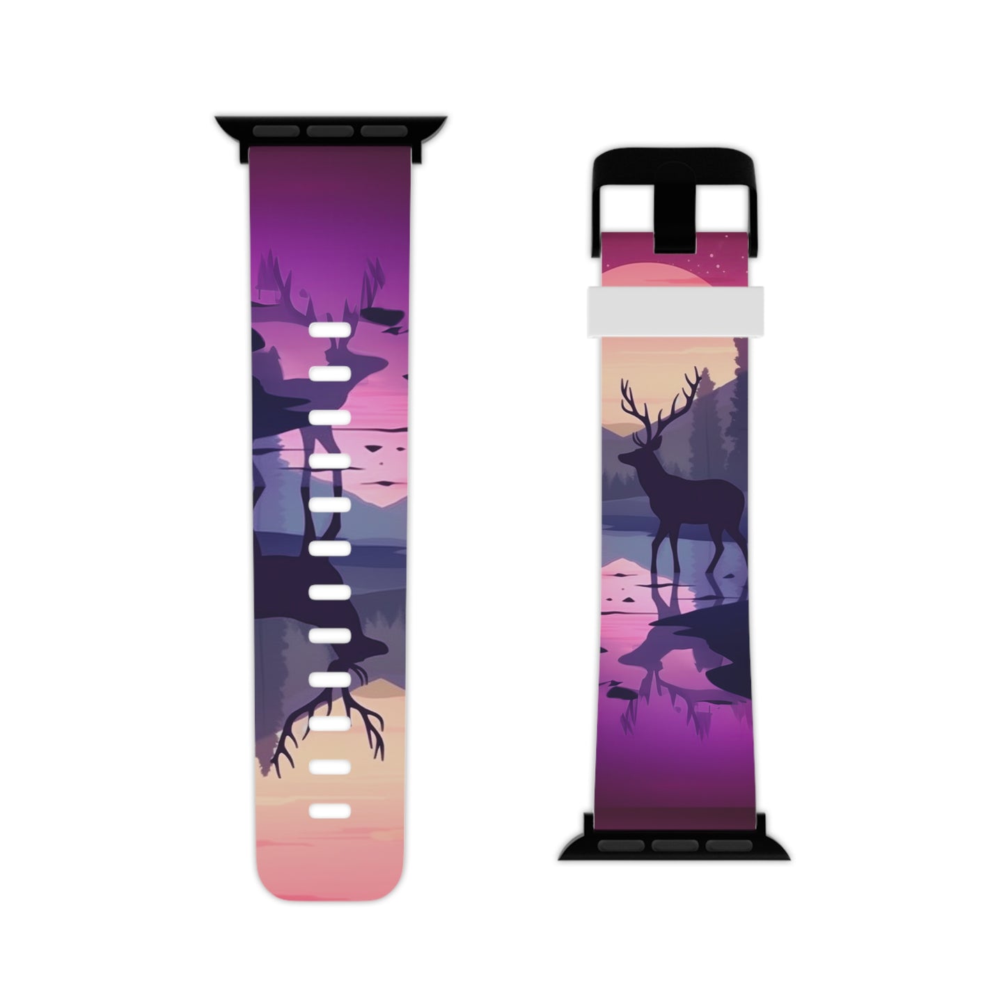 Twilight Elegance Stag Reflection Apple Watch Band