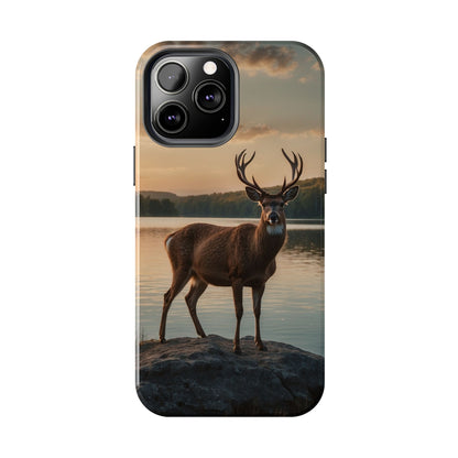 Majestic Stag at Sunset – iPhone Case