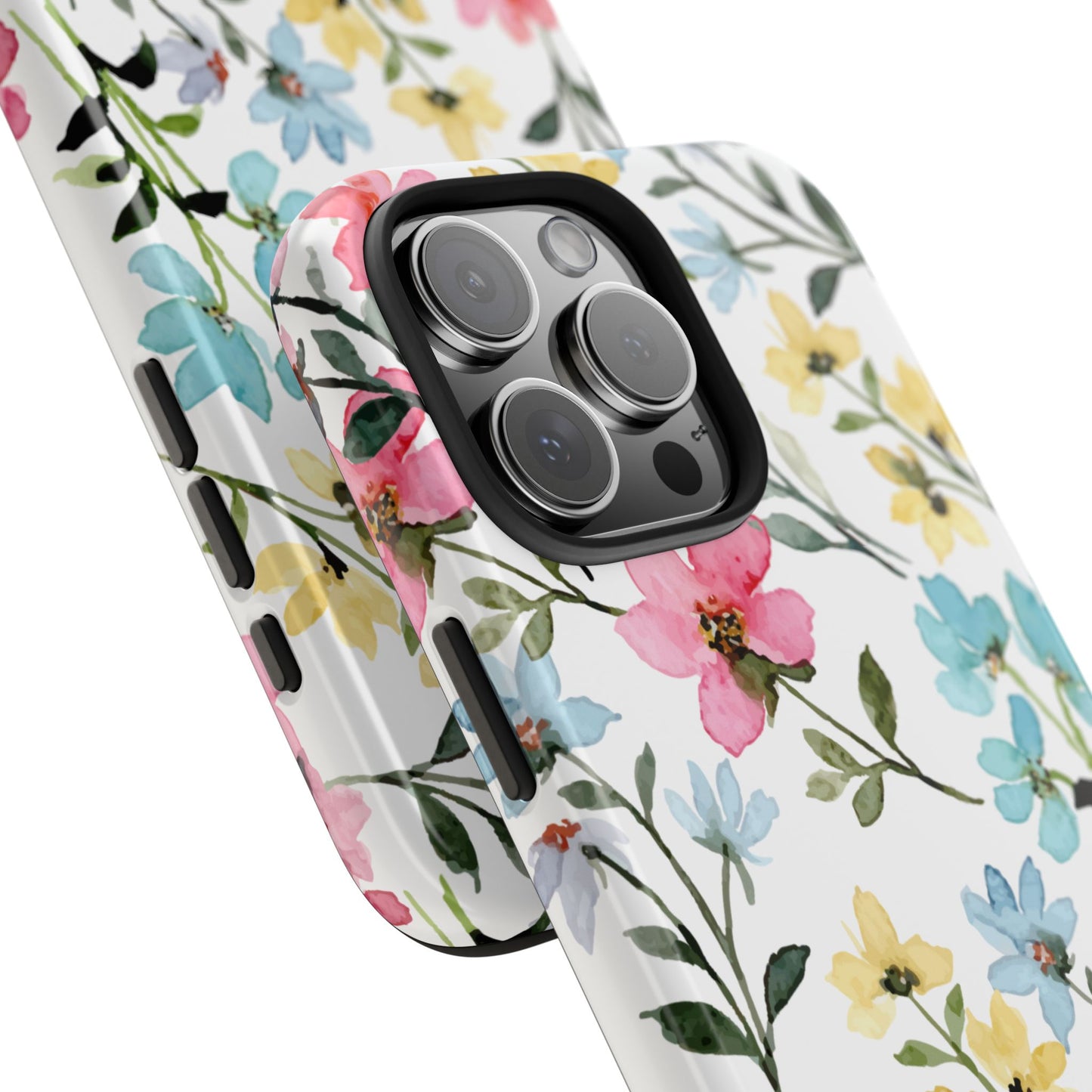 Watercolor Floral Bliss – iPhone Series Case with Pastel Flower Design