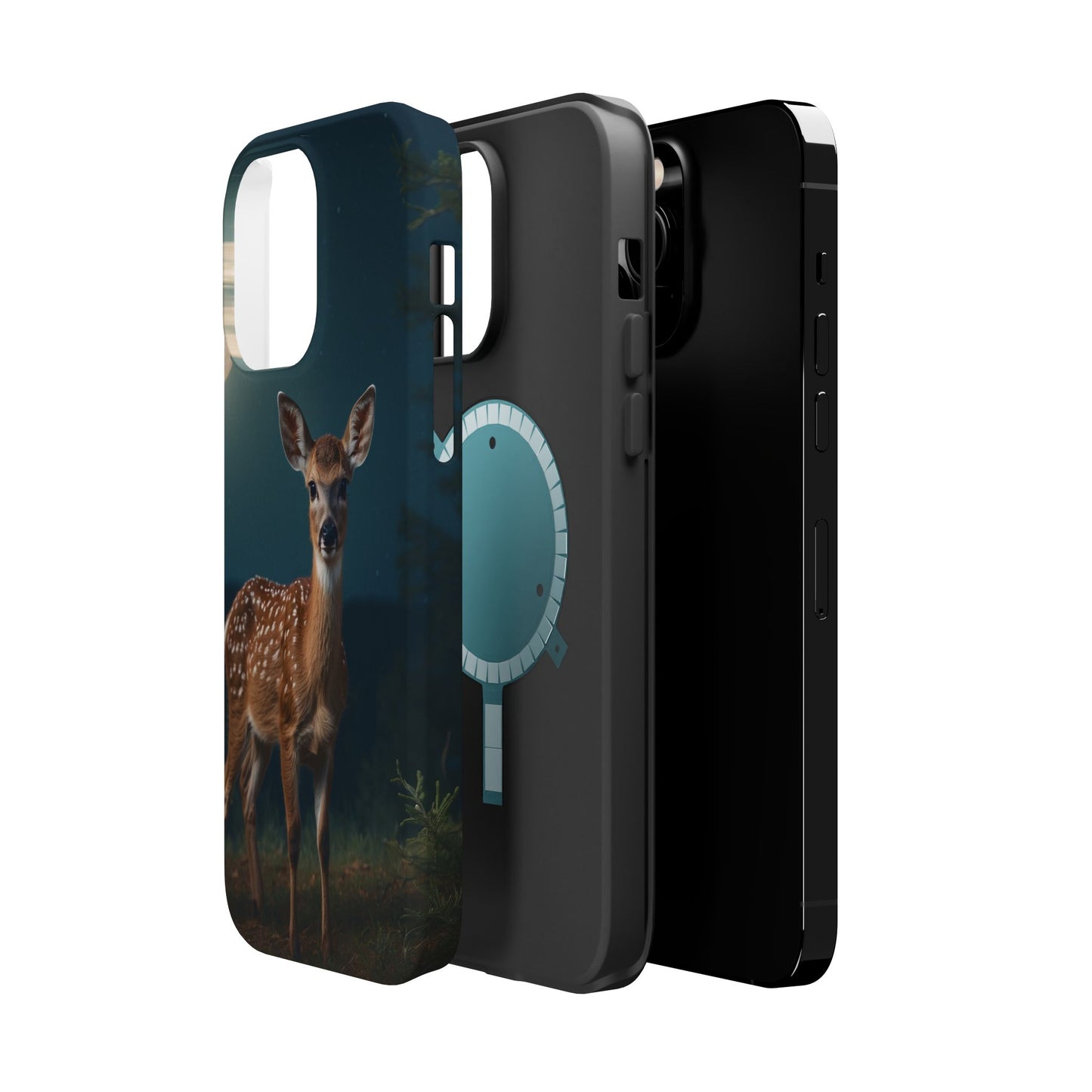 MagSafe-Compatible iPhone Case – Mystic Fawn Under the Moonlit Sky