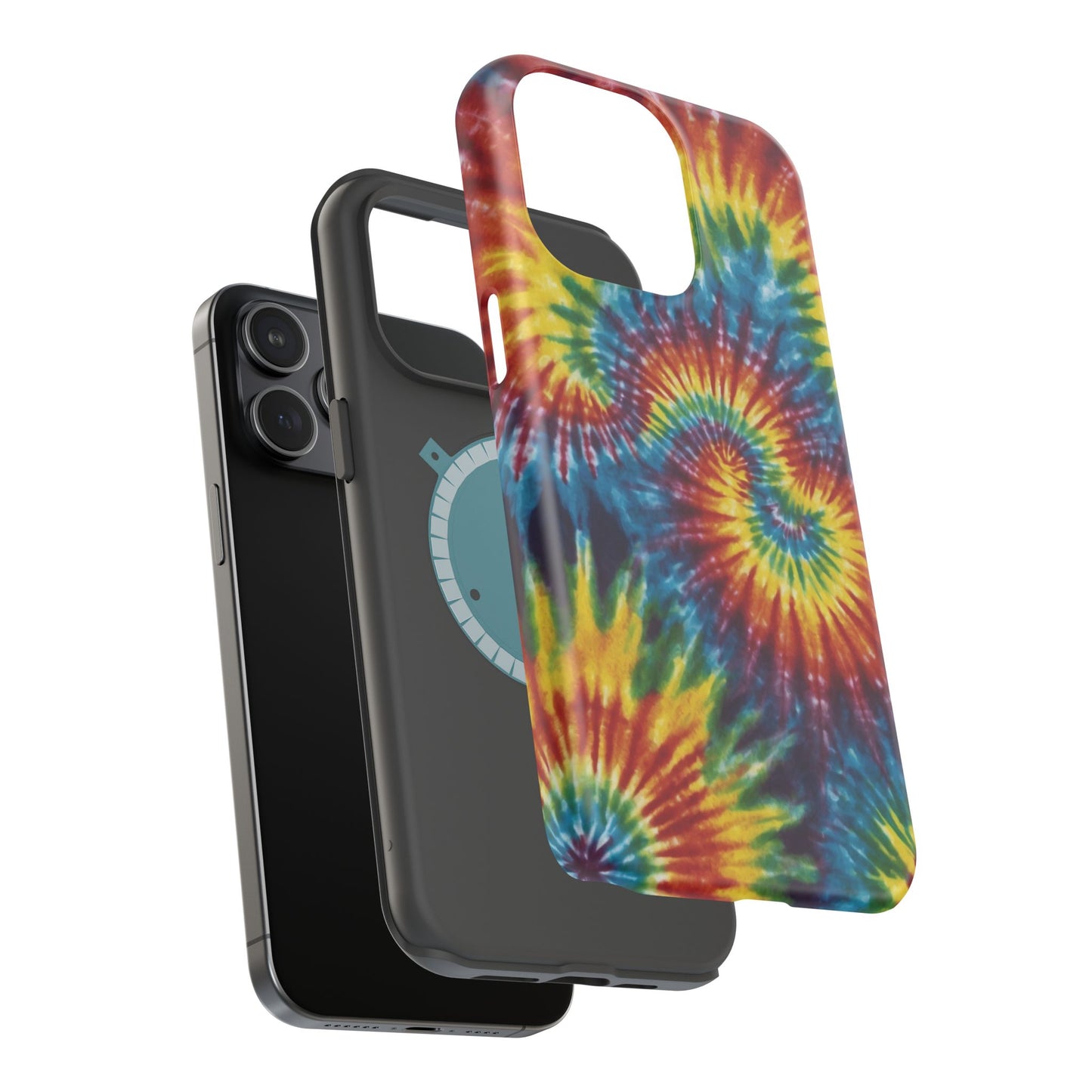 Retro Rainbow Tie-Dye MagSafe Case – Swirl Design