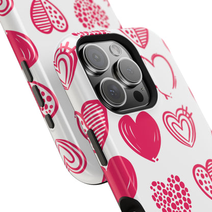 Funky Pink Hearts – MagSafe iPhone Case