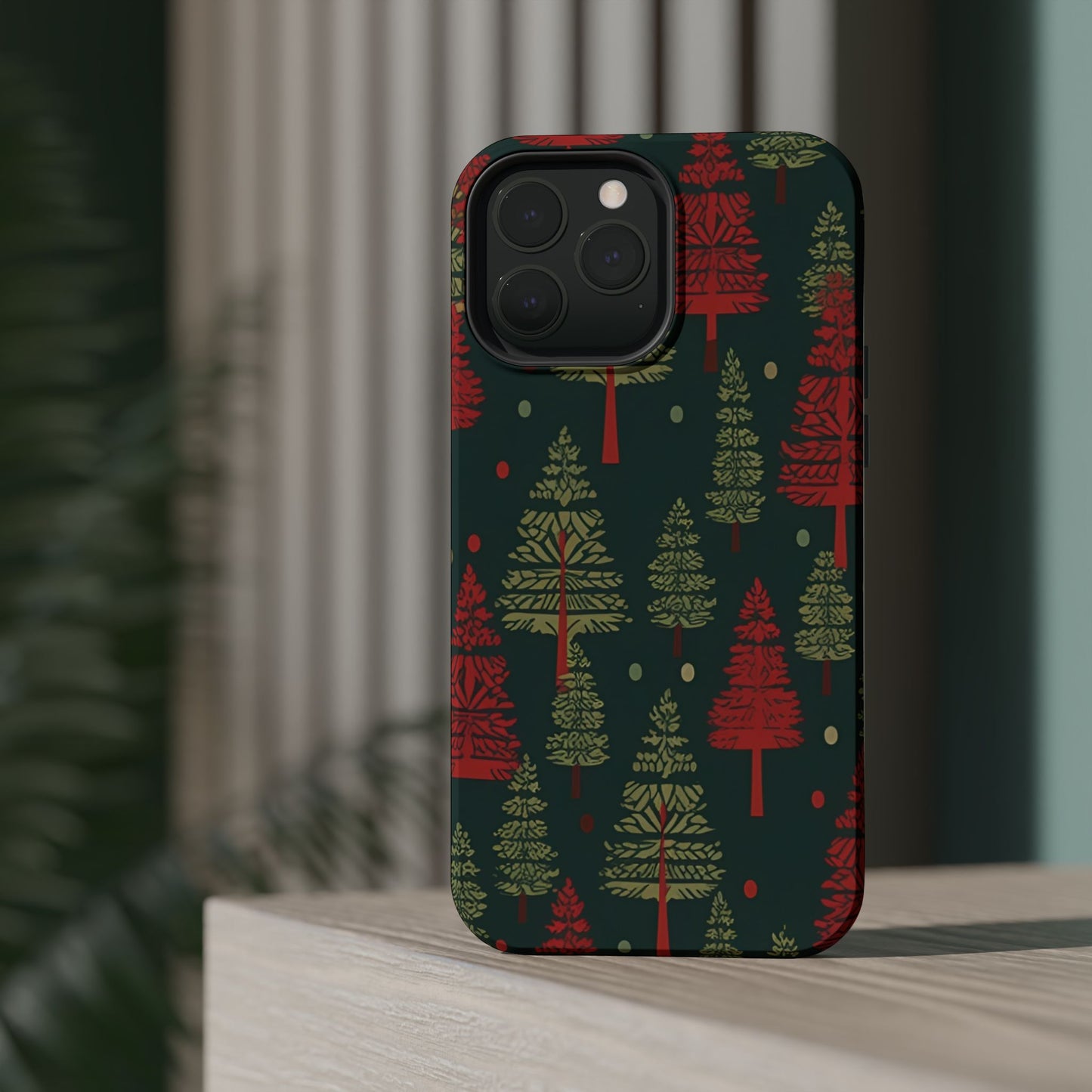 Retro Christmas Trees Pattern -  MagSafe iPhone Series Case