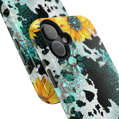 Boho Turquoise Sunflower Lace - MagSafe iPhone Series Case