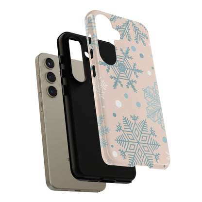 Winter Snowflakes Samsung Galaxy Case – Shockproof, Smooth Matte Finish, Dual-Layer Protection