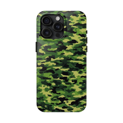 Green Woodland Camouflage – iPhone Case, Sleek and Durable Design