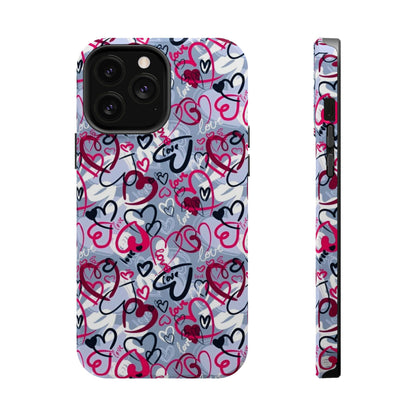 Graffiti Love Hearts MagSafe Case