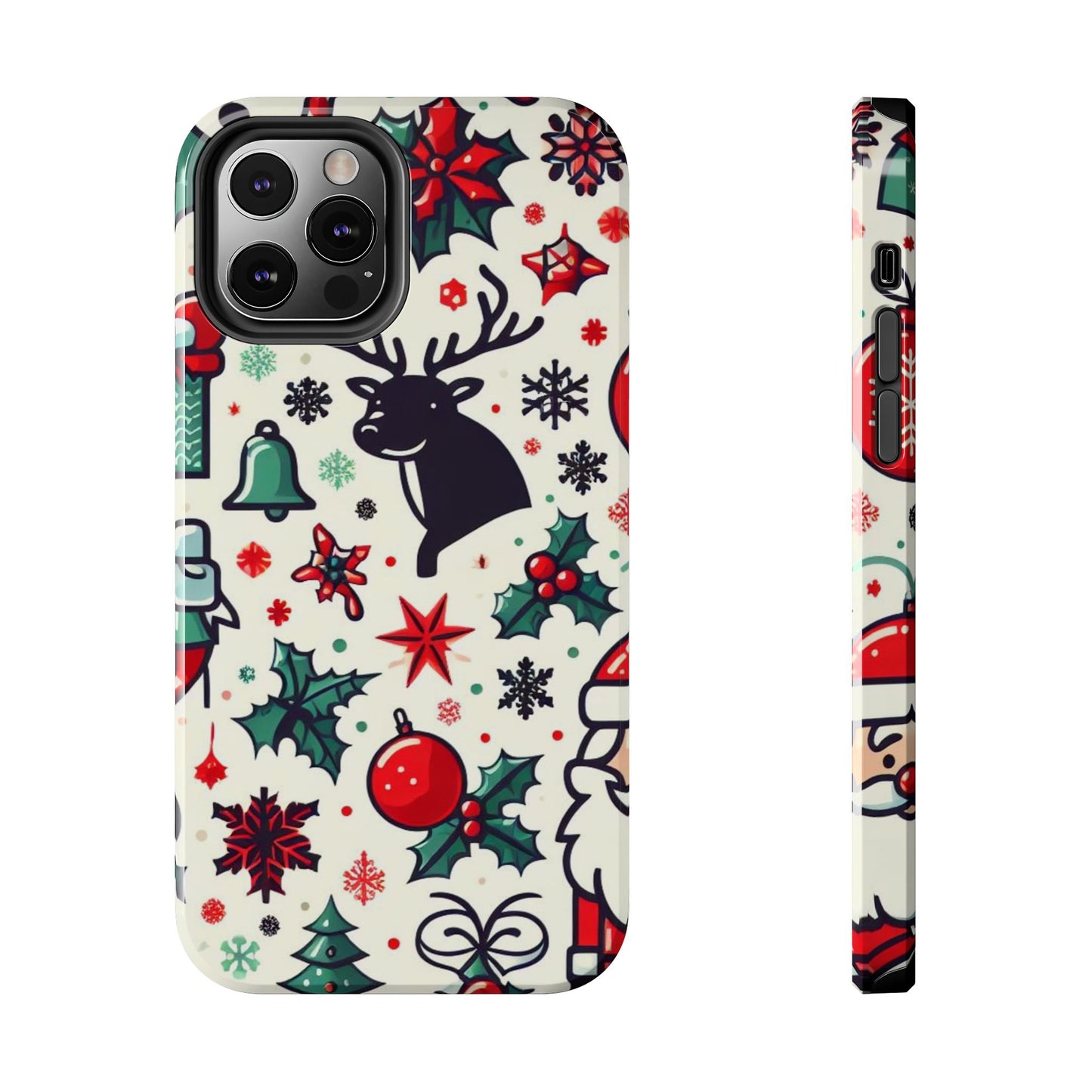 Cartoon Christmas Cheer – iPhone Case