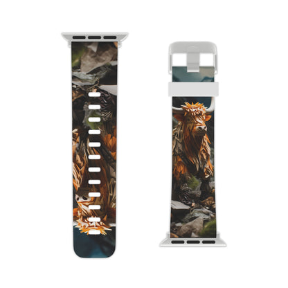 Moos & Blooms Highland Cow Apple Watch Band