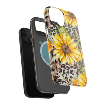 Leopard Sunflower Chic - MagSafe  iPhone Series Case