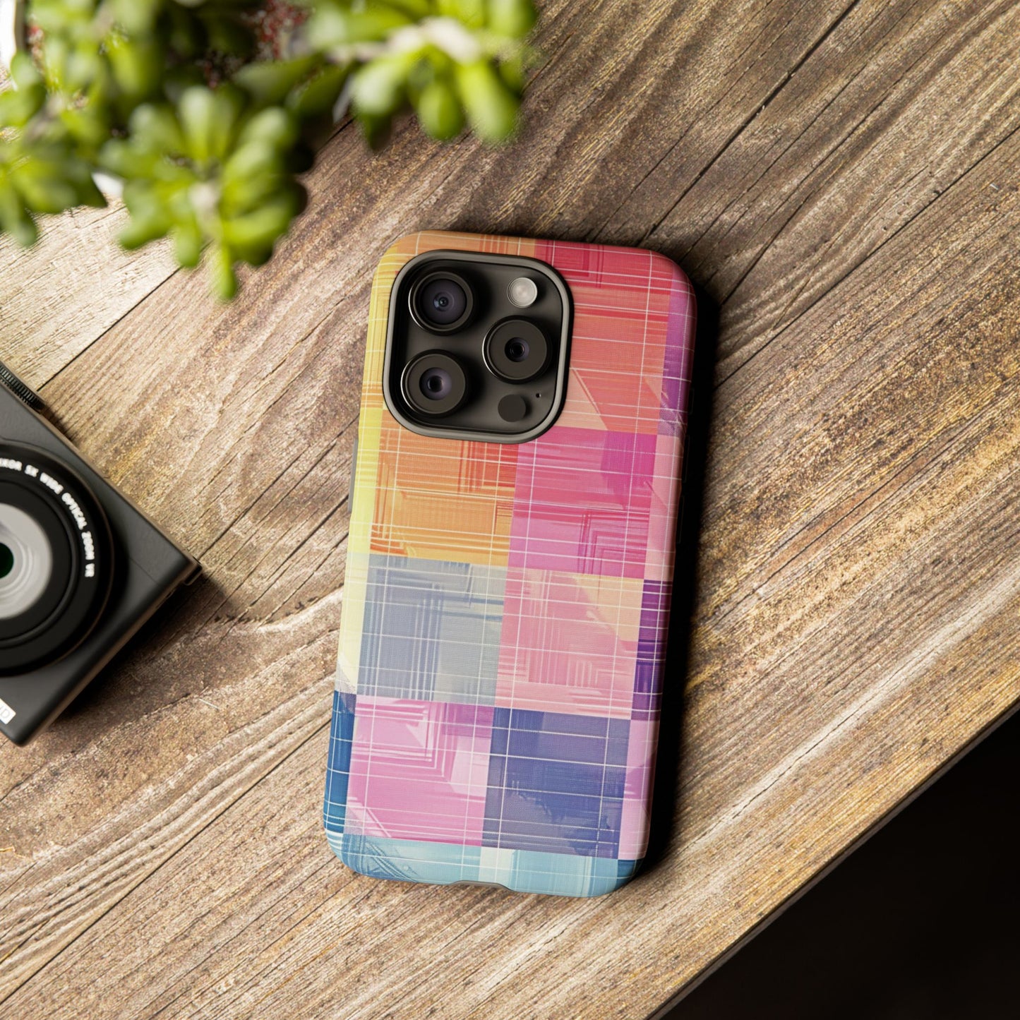 Pastel Panache Watercolor Plaid Case