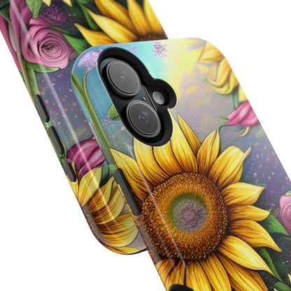 Whimsical Sunflower & Rose Garden - MagSafe iPhone Series Case