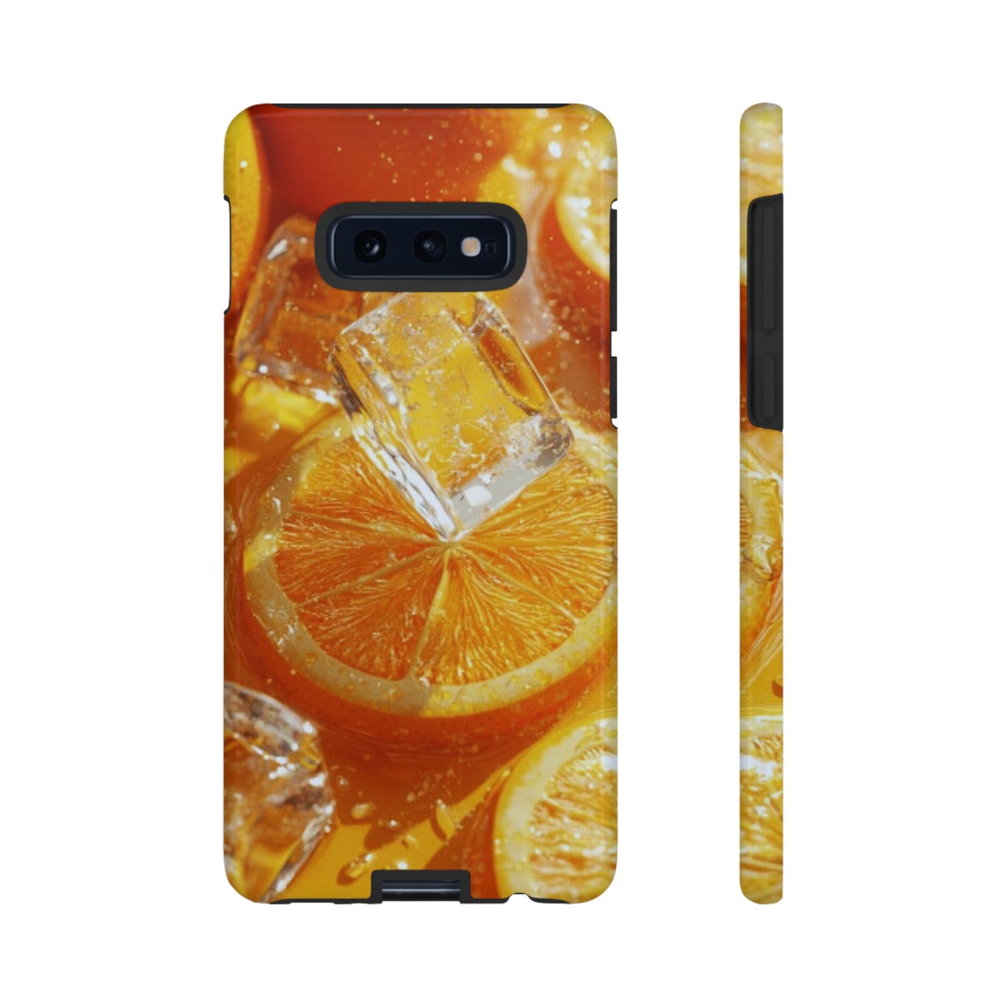 Citrus Orange Splash Samsung Galaxy Case – Dual-Layer Tough Protection, Vibrant Summer Design