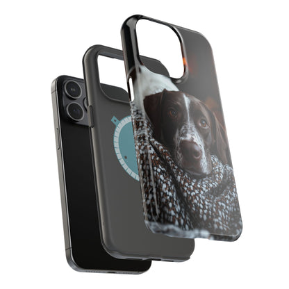 Majestic German Shorthaired Pointer MagSafe iPhone Case – Sunset Prairie Design