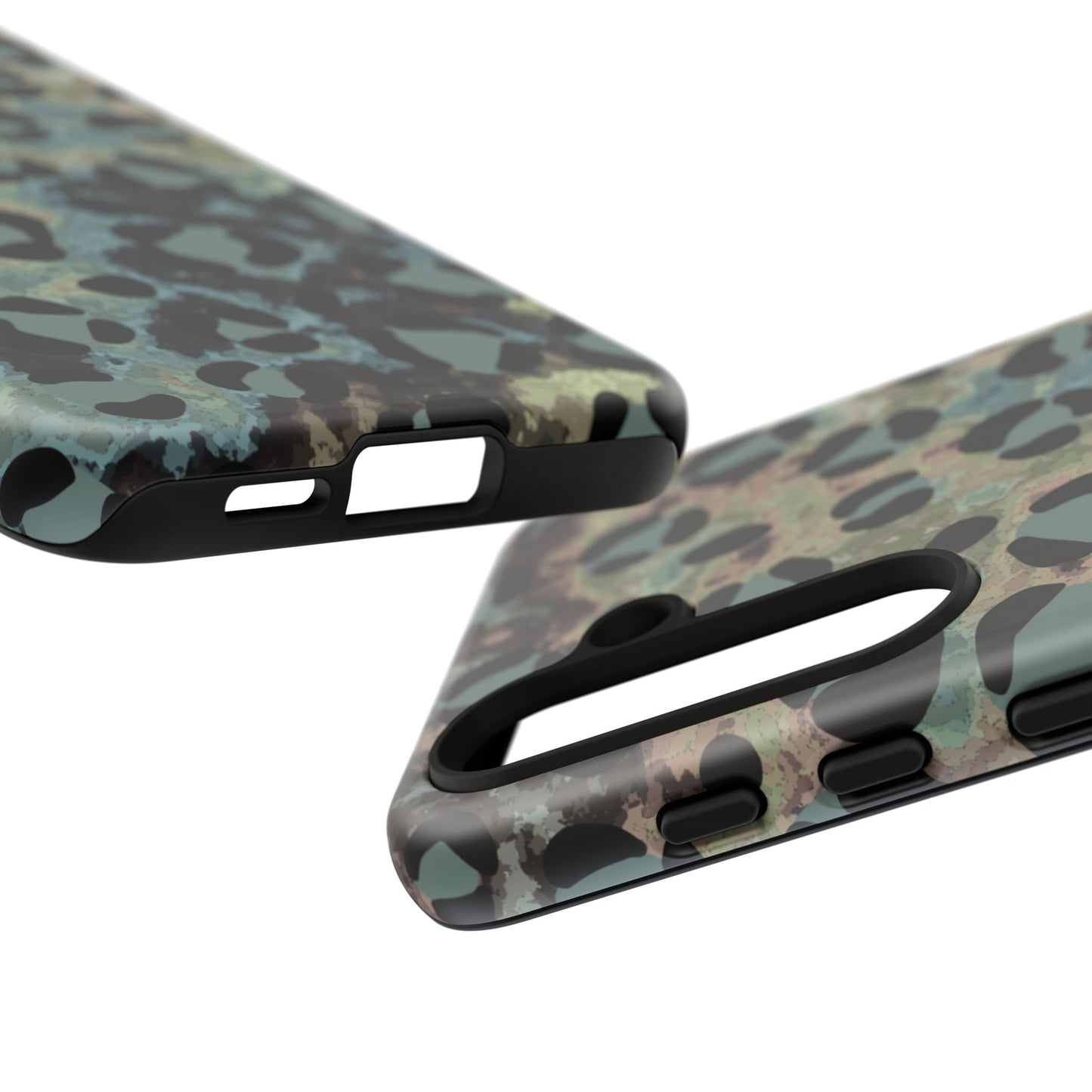 Moody Watercolor Leopard Print Tough Samsung Galaxy Case – Earthy Abstract Pattern with Dual-Layer Protection