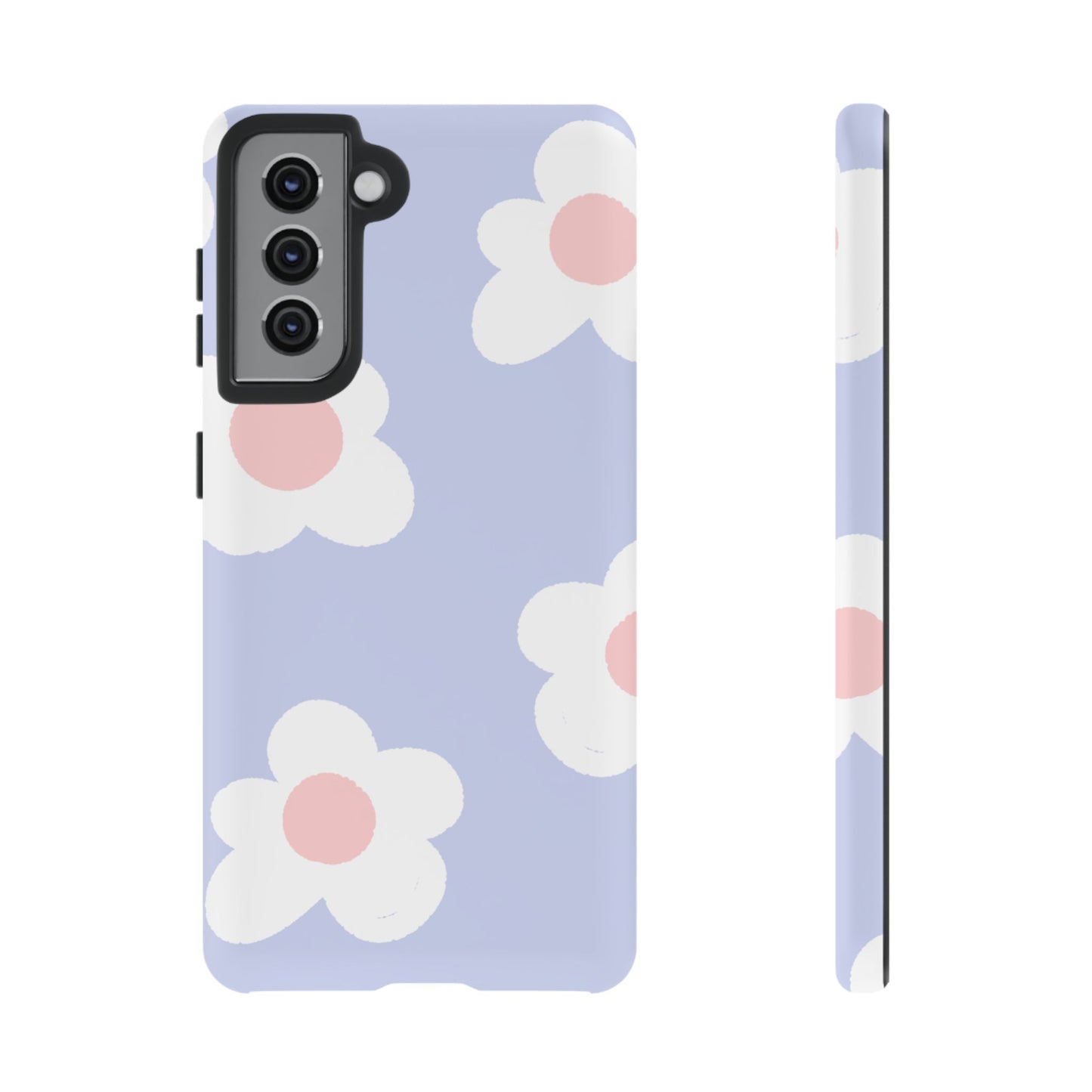 Retro Daisy Pastel Tough Samsung Galaxy Case – Durable Design with Soft Matte Finish