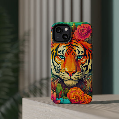 Fierce Rainbow Tiger Art - MagSafe iPhone Case