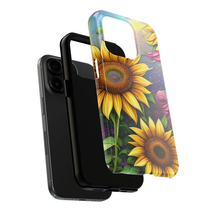 Whimsical Sunflower & Rose Garden - iPhone Series Case