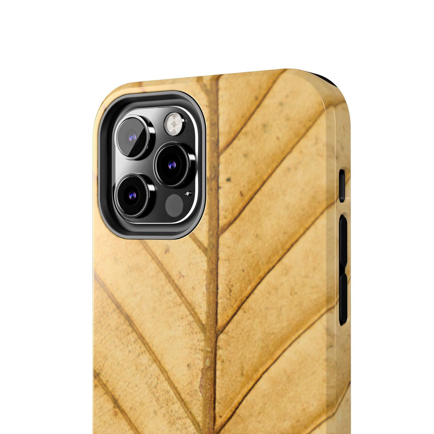 Golden Leaf Texture iPhone Case – Minimal Nature Design