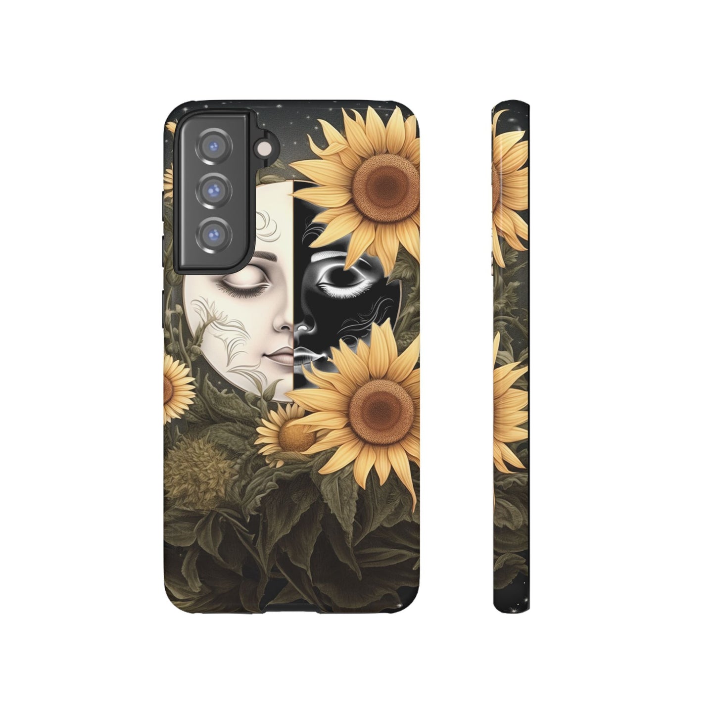 Sunflower Moon and Stars Samsung Galaxy Case – Ethereal Art Design