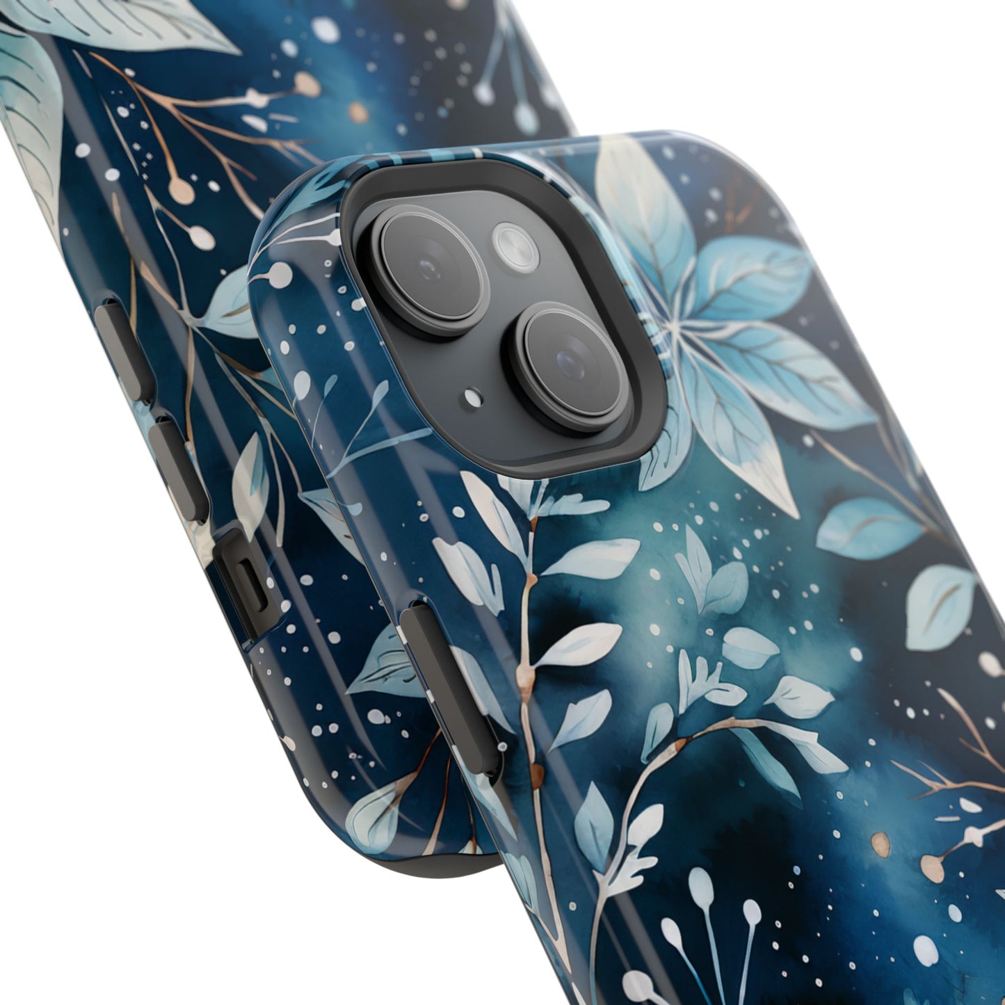 Midnight Frost Botanical – MagSafe iPhone Case