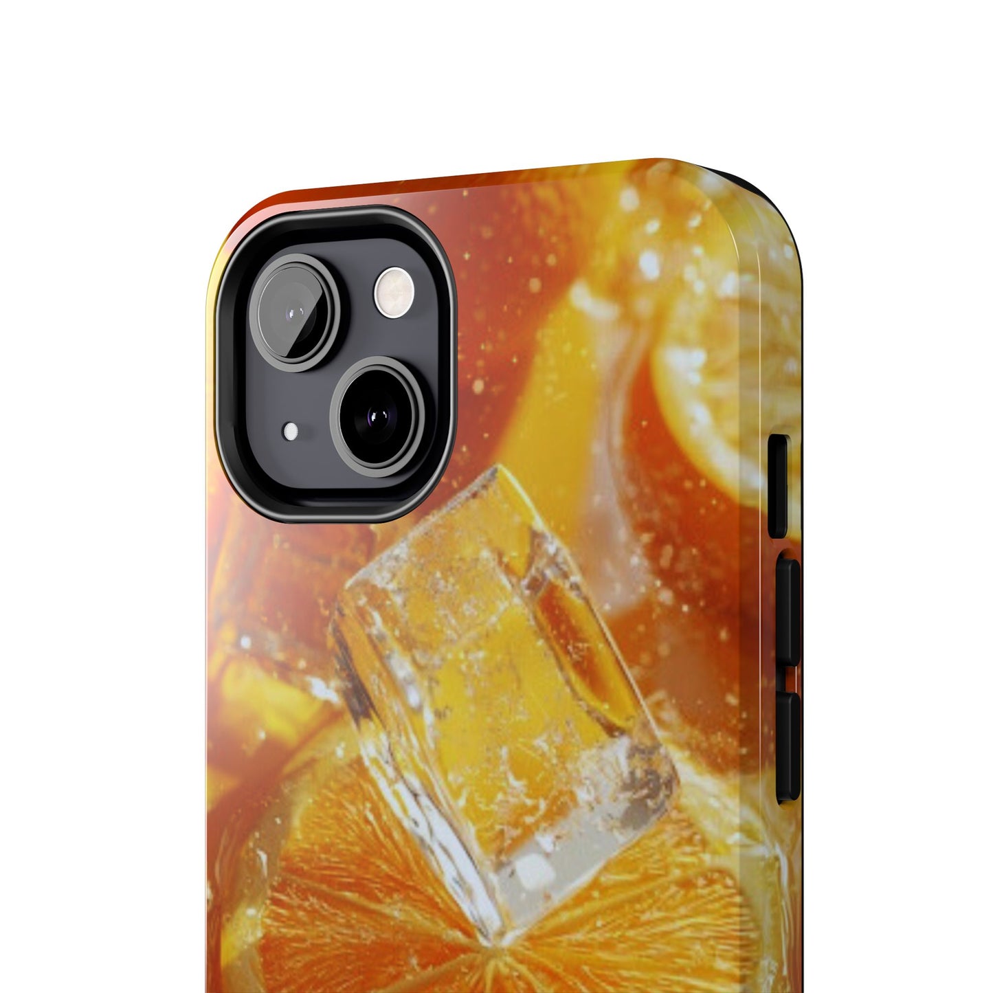 Citrus Orange Splash iPhone Case – Dual-Layer Tough Protection, Vibrant Summer Design