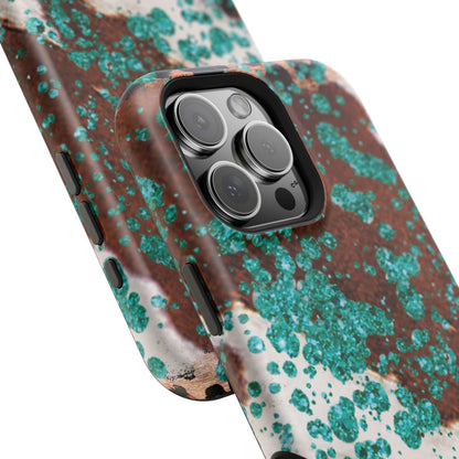 Teal Glitter Cowhide - MagSafe iPhone Series Case