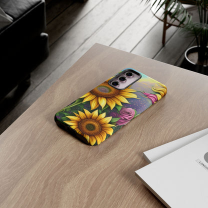 Whimsical Sunflower & Rose Garden - Samsung Galaxy Series Case