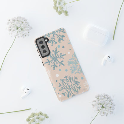 Winter Snowflakes Samsung Galaxy Case – Shockproof, Smooth Matte Finish, Dual-Layer Protection