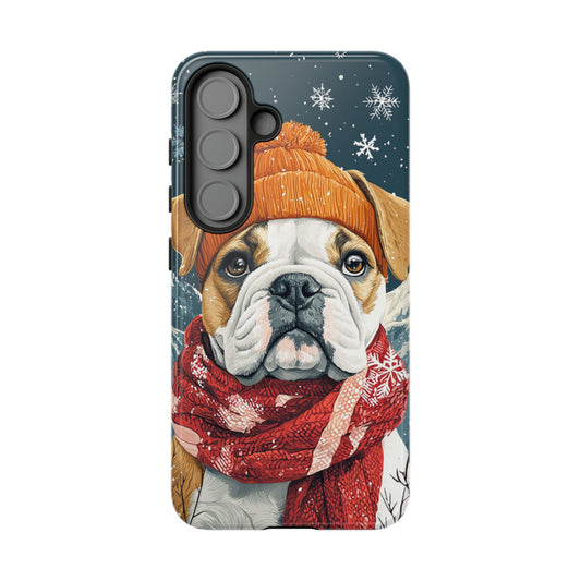 Cozy French Bulldog Samsung Galaxy Case – Rustic Fireplace Protective Cover