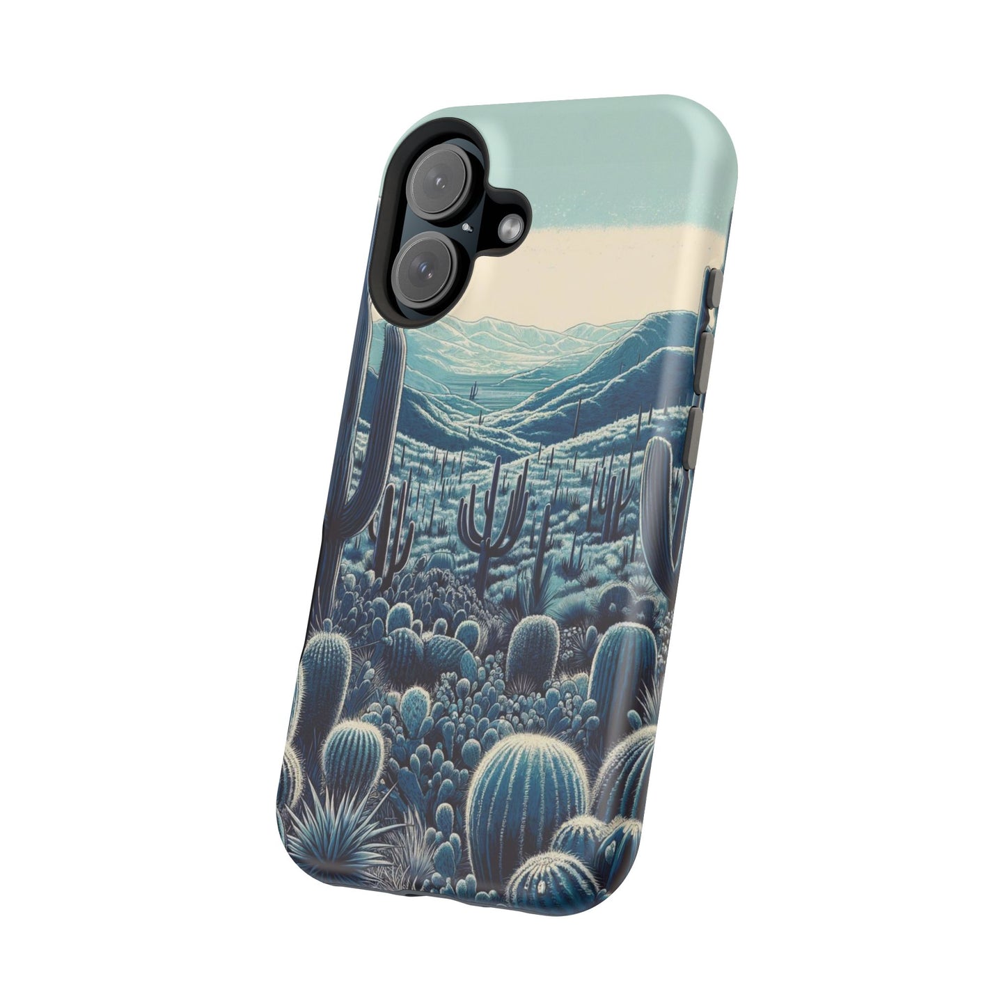 Desert Blues Cactus iPhone Case