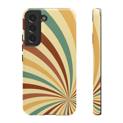 Earthy Retro Swirl Samsung Galaxy Case – Dual-Layer Protection with 70s-Inspired Earth Tones