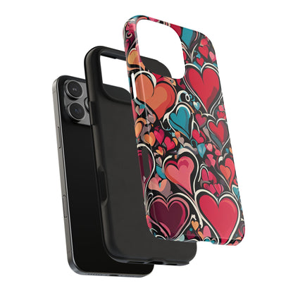 Vibrant Multicolor Heart Art – iPhone Case