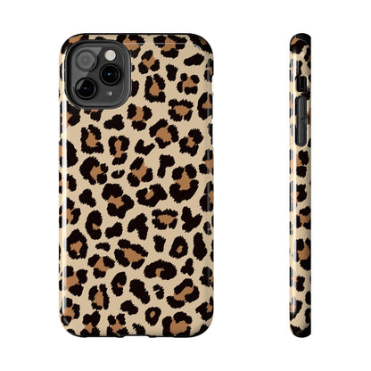 Wild Leopard Print Tough iPhone Case – Bold Animal Pattern Design with Dual-Layer Protection