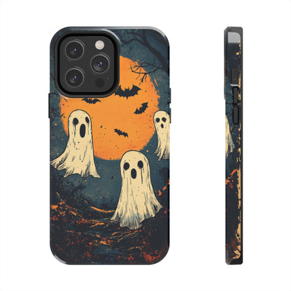 Haunted Ghosts & Full Moon iPhone Case – Spooky Halloween Design