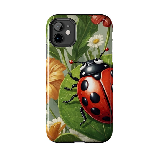 Ladybug Garden iPhone Case – Blooming Floral Art