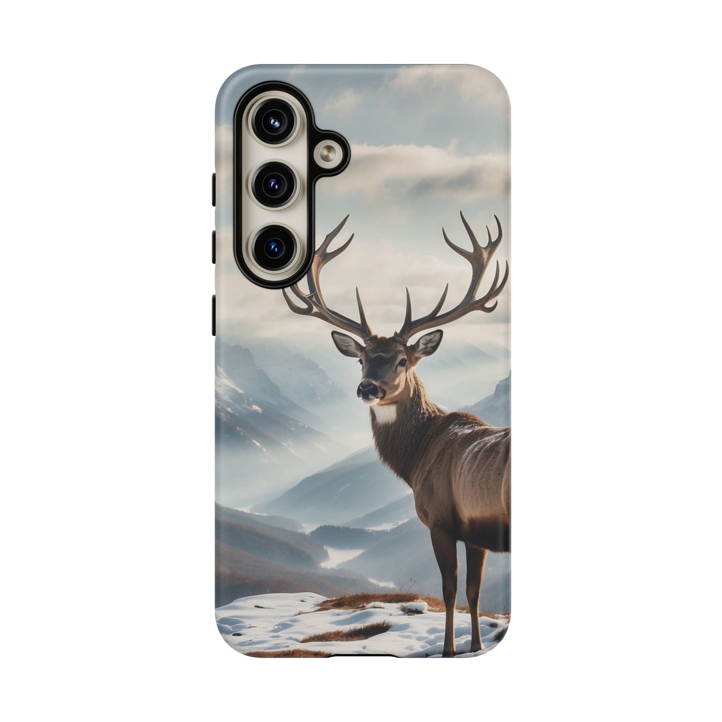 Alpine Majesty: Stag in Snow – Samsung Galaxy Case